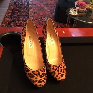 Jimmy Choo leopard pumps.